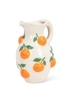 Large Jug Oranges Fruity Vase