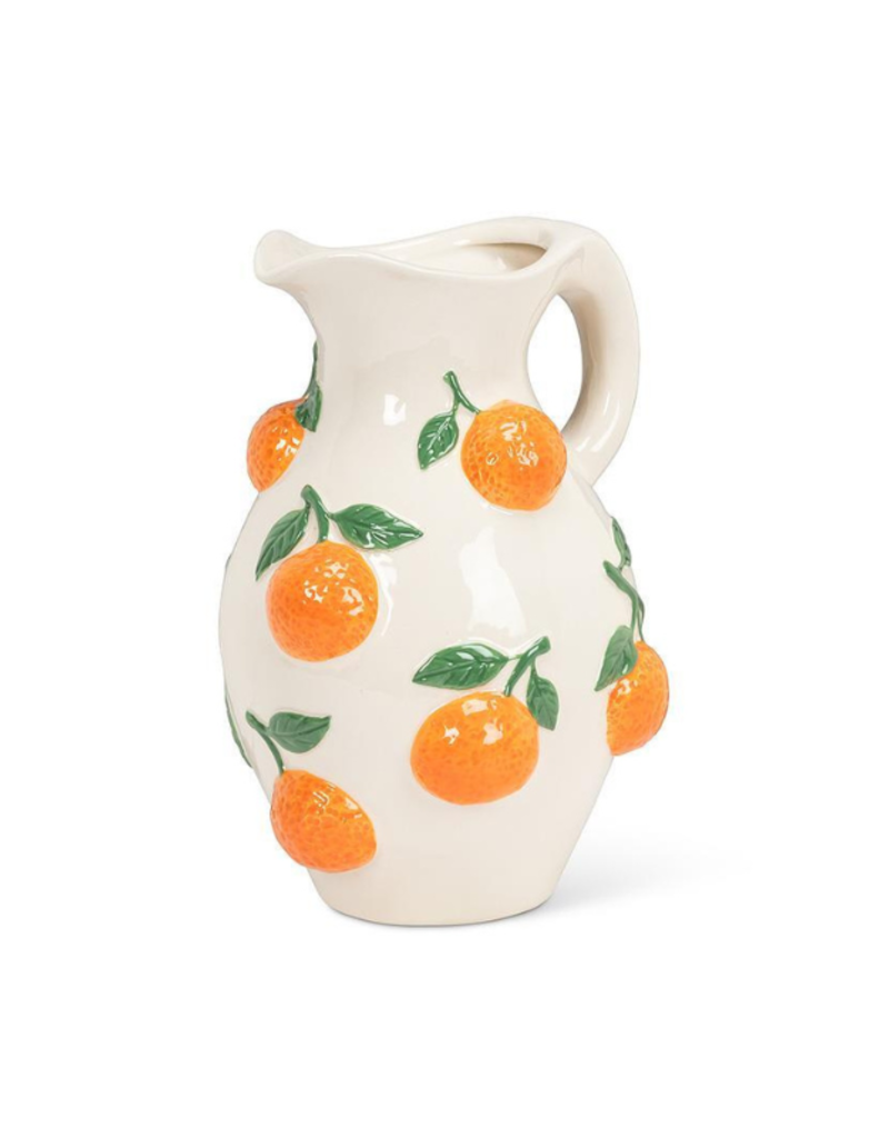 Large Jug Oranges Fruity Vase