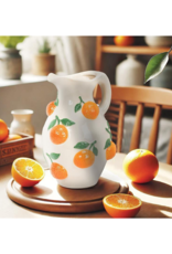 Large Jug Oranges Fruity Vase