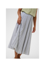 Cream Folo Plisse Skirt in Light Grey Melange by Cream