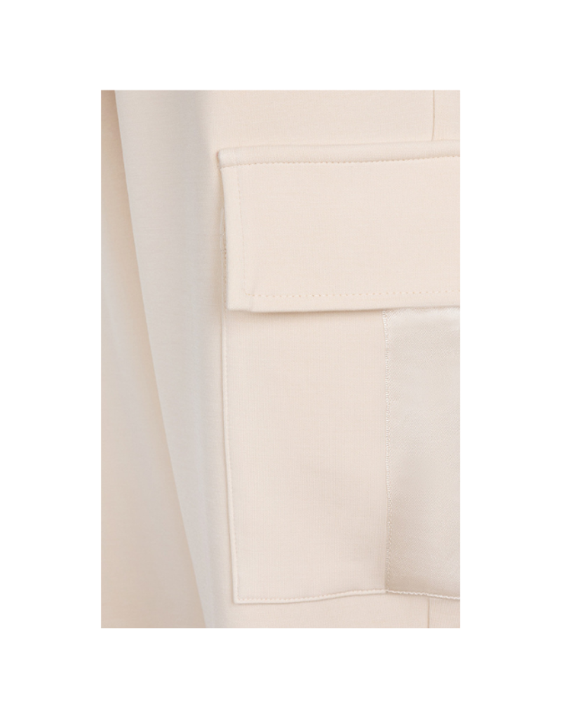 Esqualo Modal Cargo Trousers in Ivory by Esqualo