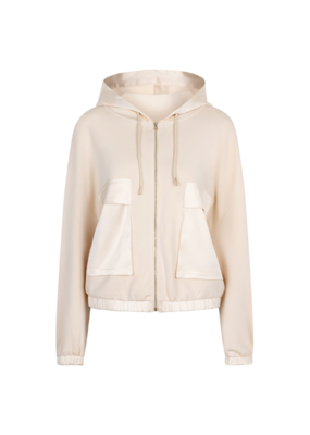 Esqualo Modal Cardigan Hoodie in Ivory by Esqualo