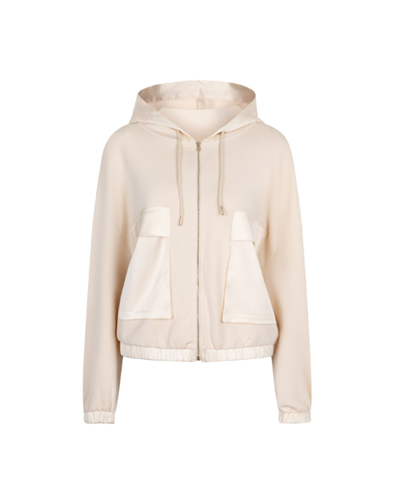 Esqualo Modal Cardigan Hoodie in Ivory by Esqualo