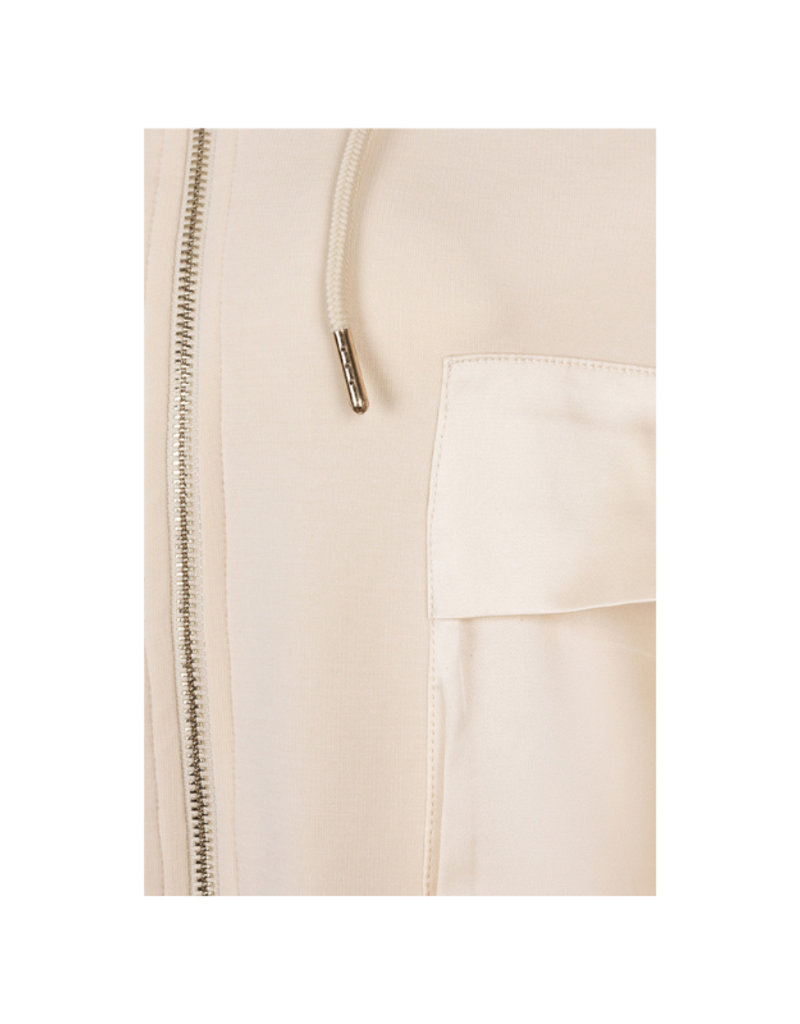 Esqualo Modal Cardigan Hoodie in Ivory by Esqualo