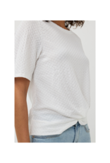 Esqualo Knot Shortsleeve Top in Off White by Esqualo