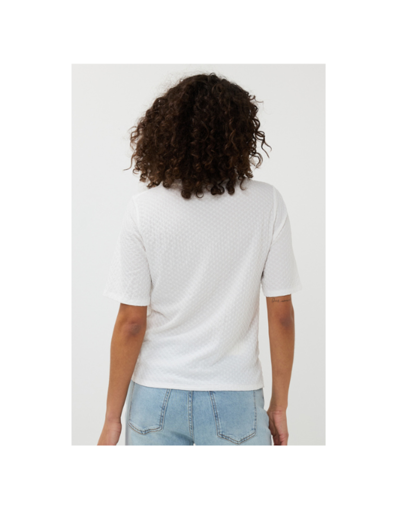 Esqualo Knot Shortsleeve Top in Off White by Esqualo