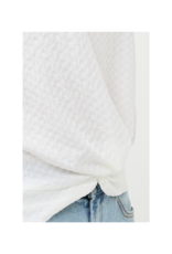 Esqualo Knot Shortsleeve Top in Off White by Esqualo