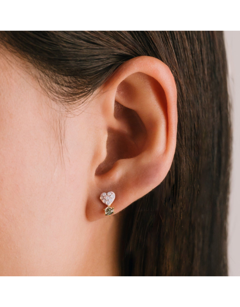 Lover's Tempo Bisou Stud Earrings in Pink by Lover's Tempo