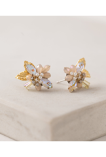 Lover's Tempo Botanist Stud Earrings in Creme by Lover's Tempo