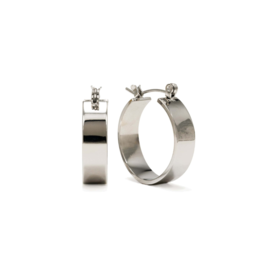 Lover's Tempo Khloe Hoop Waterproof Silver Earrings by Lover's Tempo