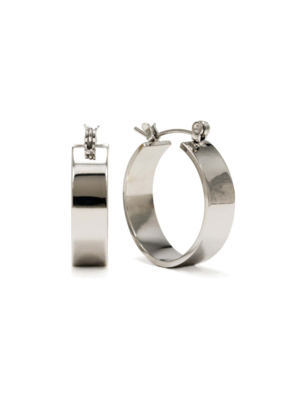 Lover's Tempo Khloe Hoop Waterproof Silver Earrings by Lover's Tempo