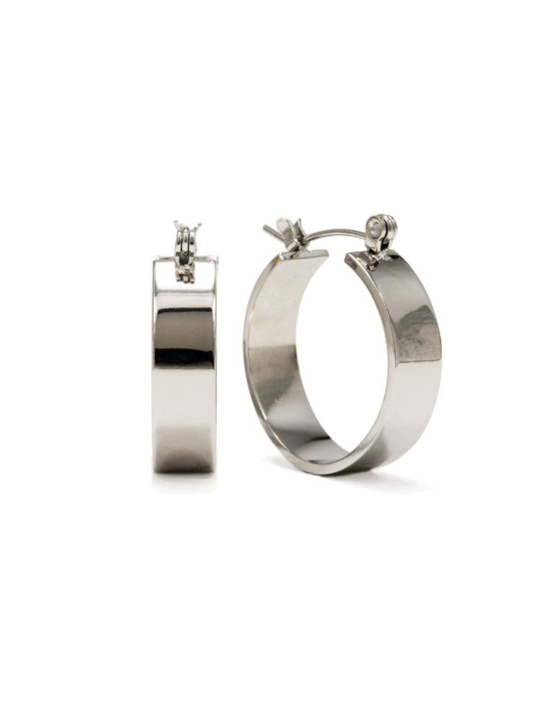 Lover's Tempo Khloe Hoop Waterproof Silver Earrings by Lover's Tempo