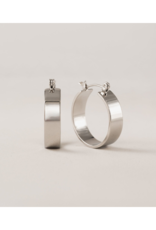 Lover's Tempo Khloe Hoop Waterproof Silver Earrings by Lover's Tempo