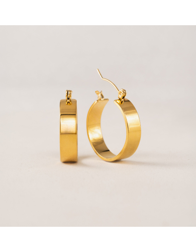 Lover's Tempo Khloe Hoop Waterproof Gold Earrings by Lover's Tempo