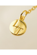 Lover's Tempo Fluted Heart Waterproof Gold Necklace by Lover's Tempo
