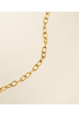 Lover's Tempo Fluted Heart Waterproof Gold Necklace by Lover's Tempo