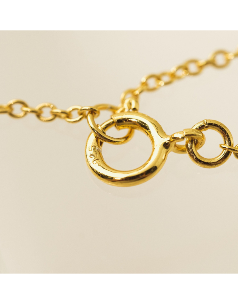 Lover's Tempo Fluted Heart Waterproof Gold Necklace by Lover's Tempo