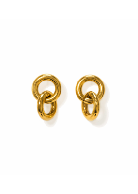 Lover's Tempo Linx Waterproof Gold Earrings by Lover's Tempo