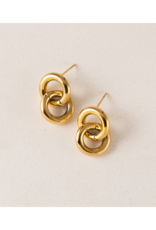Lover's Tempo Linx Waterproof Gold Earrings by Lover's Tempo