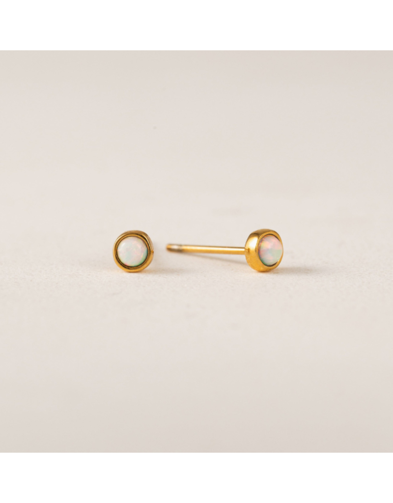 Lover's Tempo Opal Studs Waterproof Earrings by Lover's Tempo