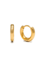 Lover's Tempo Tube 10mm Huggie Waterproof Gold Earrings by Lover's Tempo