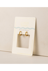 Lover's Tempo Tube 10mm Huggie Waterproof Gold Earrings by Lover's Tempo
