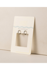 Lover's Tempo Tube 10mm Huggie Waterproof Silver Earrings by Lover's Tempo