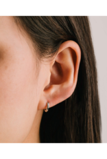 Lover's Tempo Tube 10mm Huggie Waterproof Silver Earrings by Lover's Tempo