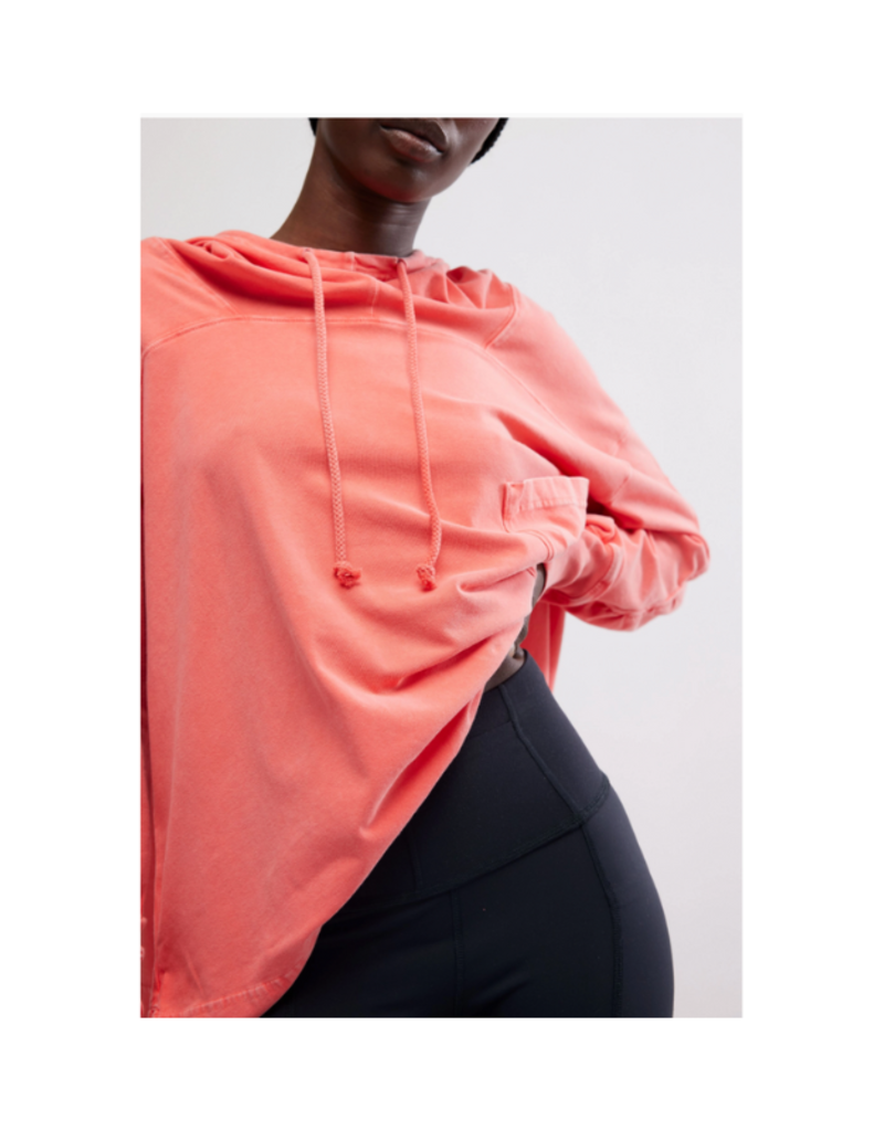 Free People Hot Shot Hooded Layer Coddy in Hibiscus by Free People