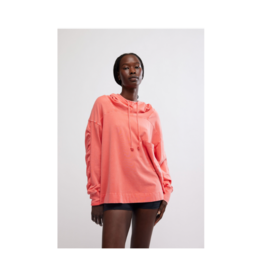 Free People Hot Shot Hooded Layer Coddy in Hibiscus by Free People