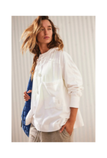 Free People Hot Shot Hooded Layer Coddy in White  by Free People