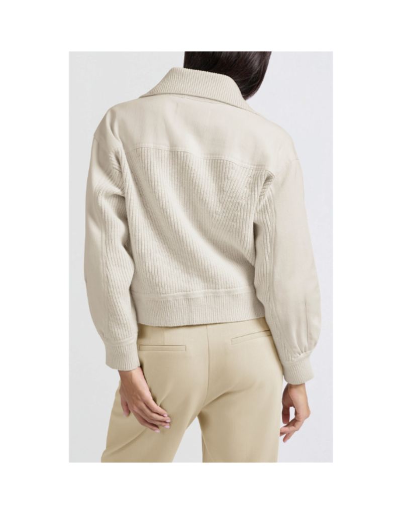 YAYA Textured Off White Jacket by YAYA