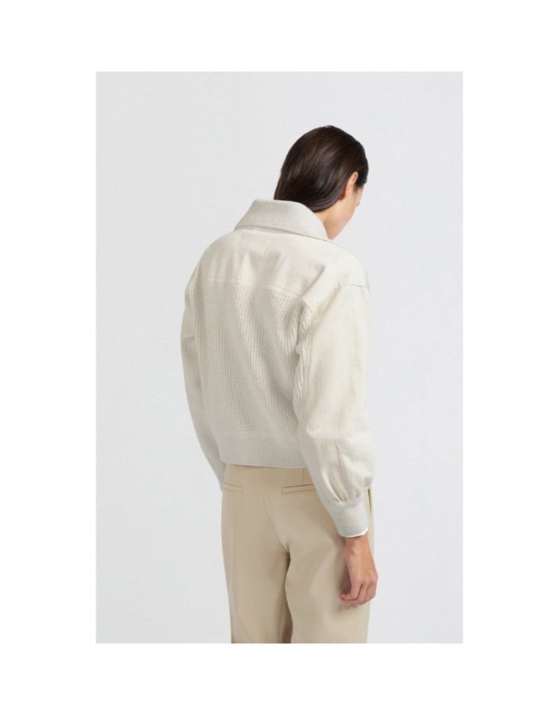 YAYA Textured Off White Jacket by YAYA