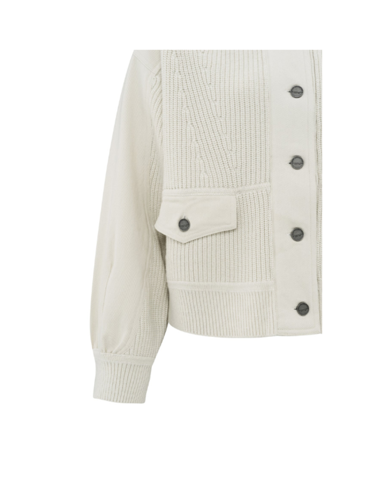 YAYA Textured Off White Jacket by YAYA