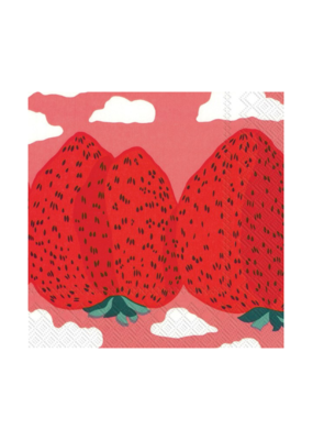 MANSIKKAVUORET Rose Marimekko Cocktail Napkins