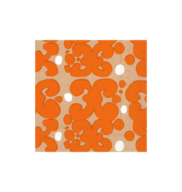 KEIDAS Orange Marimekko Cocktail Napkins
