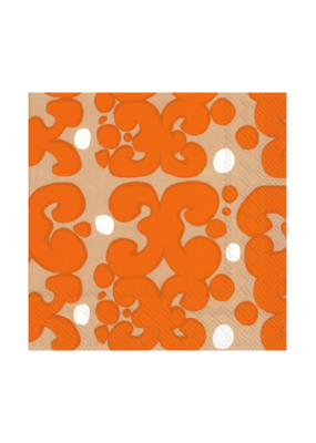 KEIDAS Orange Marimekko Cocktail Napkins