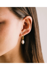 Lover's Tempo Oceane Pearl Hoop Waterproof Earrings by Lover's Tempo