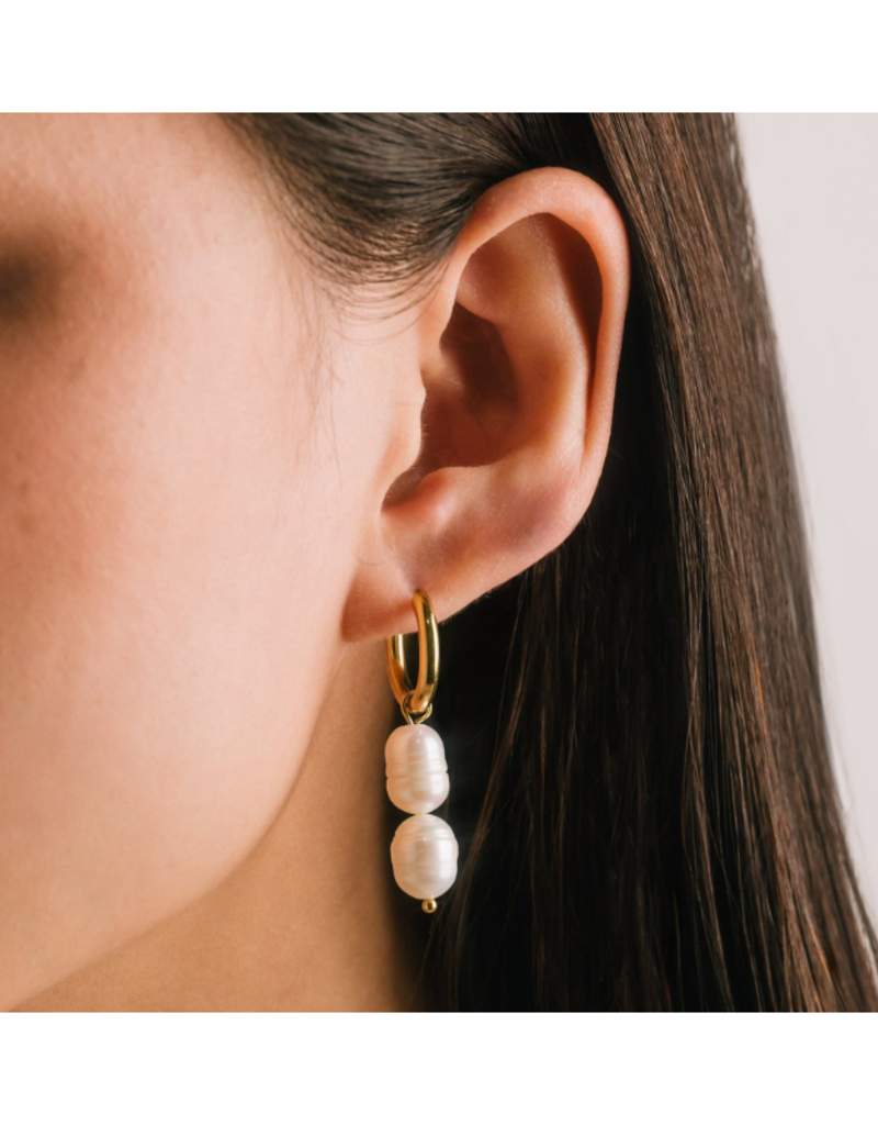Lover's Tempo Oceane Double Hoop Waterproof Earrings by Lover's Tempo