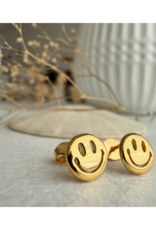 Pika & Bear Don't Worry, Be Happy Face Earrings by Pika & Bear