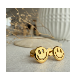 Pika & Bear Don't Worry, Be Happy Face Earrings by Pika & Bear
