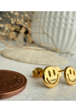 Pika & Bear Don't Worry, Be Happy Face Earrings by Pika & Bear