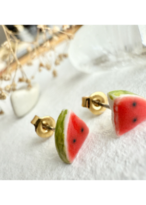 Pika & Bear Melencia Watermelon Slice Studs by Pika & Bear