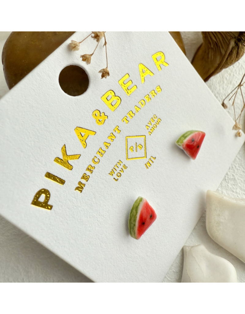 Pika & Bear Melencia Watermelon Slice Studs by Pika & Bear