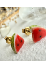 Pika & Bear Melencia Watermelon Slice Studs by Pika & Bear