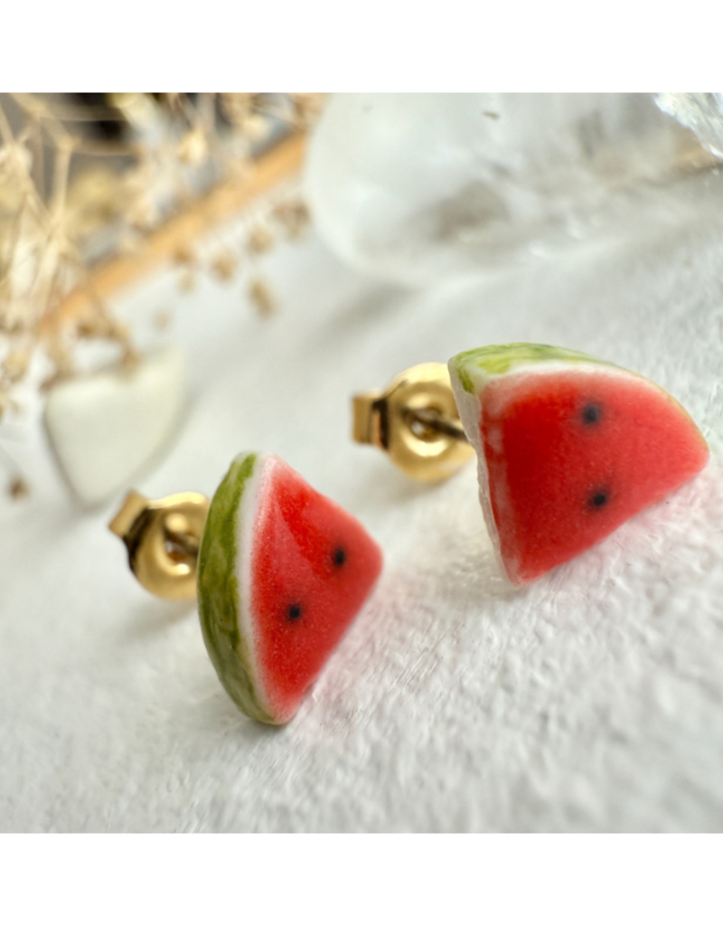 Pika & Bear Melencia Watermelon Slice Studs by Pika & Bear