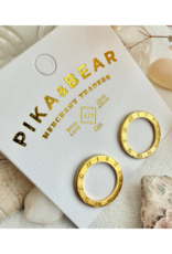 Pika & Bear Samsara Roman Numerals Circle Studs in Raw Brass by Pika & Bear
