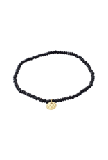 PILGRIM Black & Gold Indie Bracelet by Pilgrim