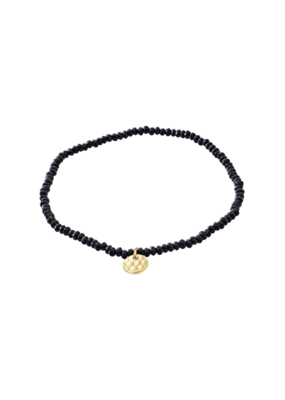 PILGRIM Black & Gold Indie Bracelet by Pilgrim