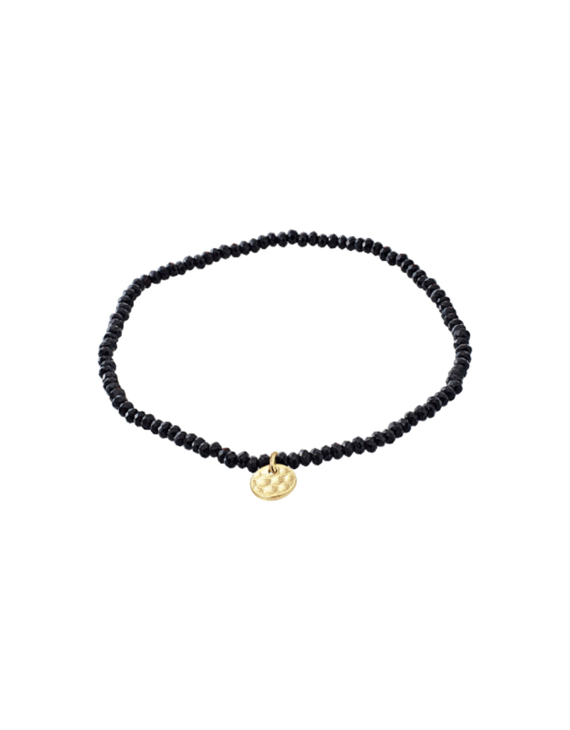 PILGRIM Black & Gold Indie Bracelet by Pilgrim